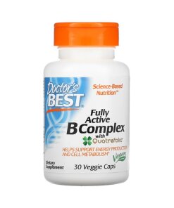Doctor's Best - Fully Active B-Complex with Quatrefolic - 30 vcaps