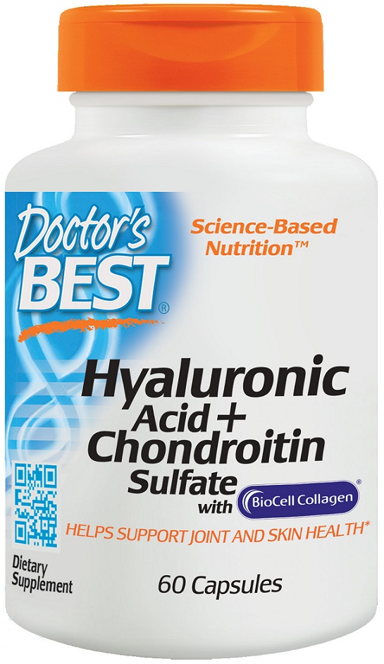 Doctor's Best - Hyaluronic Acid + Chondroitin Sulfate with BioCell Collagen - 60 caps