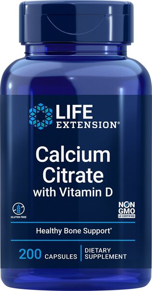 Life Extension - Calcium Citrate with Vitamin D - 200 vcaps