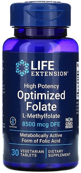 Life Extension - High Potency Optimized Folate - 30 vegetarian tabs