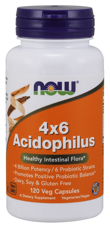 NOW Foods - Acidophilus 4X6 - 120 vcaps