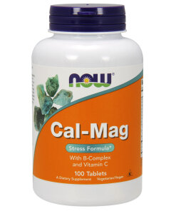NOW Foods - Cal-Mag with B-Complex and Vitamin C - 100 tablets