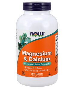 NOW Foods - Magnesium & Calcium with Zinc and Vitamin D3 - 250 tablets