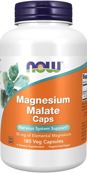 NOW Foods - Magnesium Malate Caps - 180 vcaps