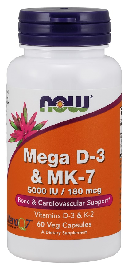 NOW Foods - Mega D-3 & MK-7 - 60 vcaps
