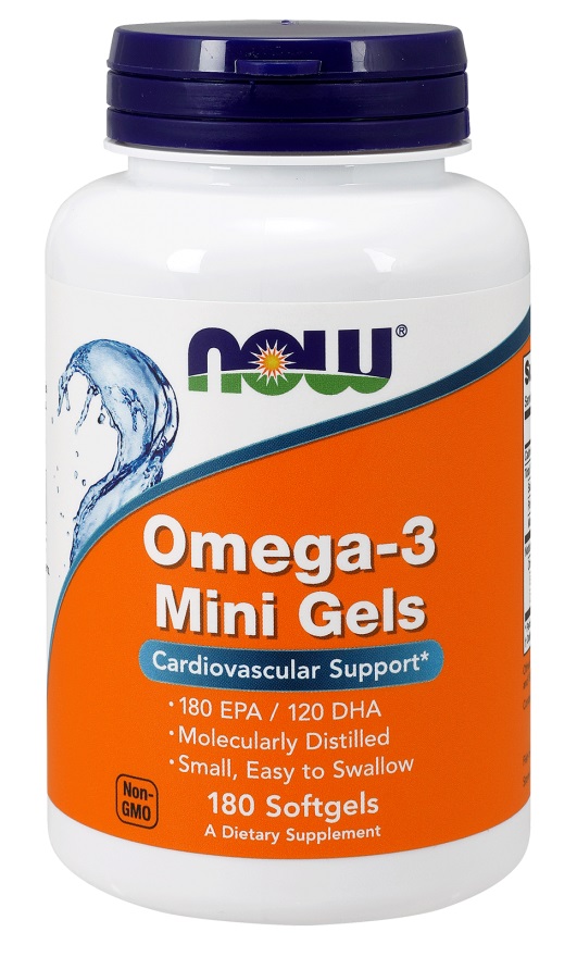 NOW Foods - Omega-3 Mini Gels - 180 softgels