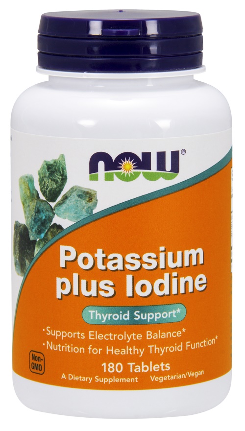 NOW Foods - Potassium plus Iodine - 180 tabs