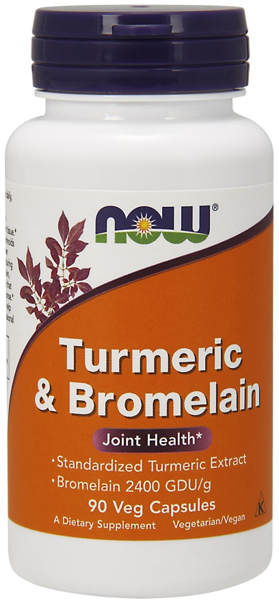 NOW Foods - Turmeric & Bromelain - 90 vcaps