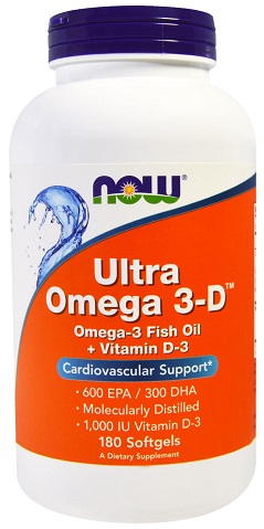 NOW Foods - Ultra Omega 3-D with Vitamin D-3 - 180 softgels