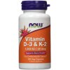 NOW Foods - Vitamin D-3 & K-2 - 120 vcaps
