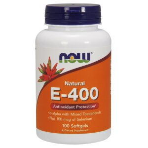 NOW Foods - Vitamin E-400 IU with Selenium - 100 softgels