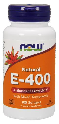 NOW Foods - Vitamin E-400 - Natural (Mixed Tocopherols) - 100 softgels