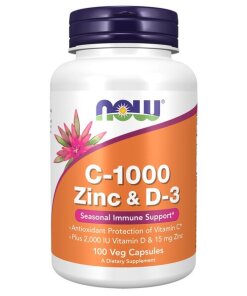 NOW Foods - C-1000 Zinc & D-3 - 100 vcaps