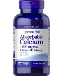 Puritan's Pride - Absorbable Calcium + Vitamin D3 - 200 softgels